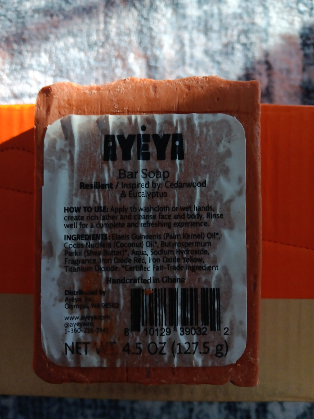Ayeya Resilient Cedarwood & Eucalyptus Bar Soap - Case 10pk